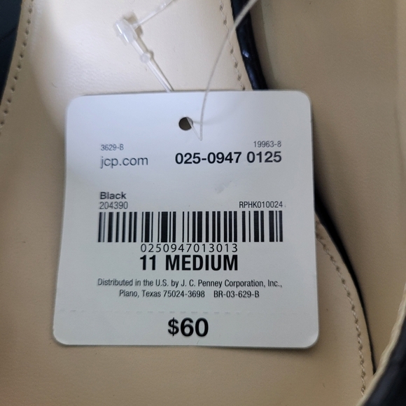 Liz Claiborne Haslett Pumps NWT Black Croc-Embossed Pointed Toe Career Preppy 11 - Picture 11 of 11